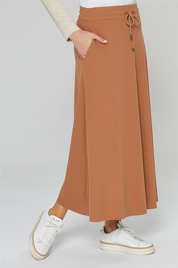Armine Uzun Etek 20Ka1029 Camel