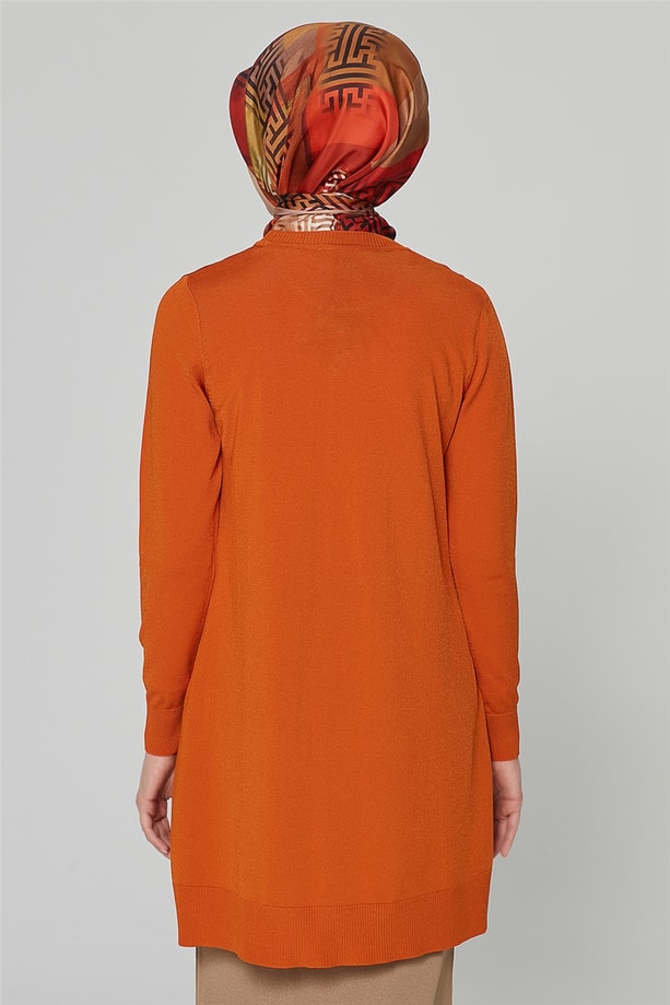 Armine Triko Tunik 20Ka2002 Yanık Oranj