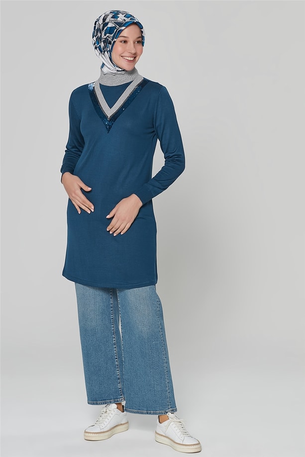 Armine Triko Tunik 20Ka2006 Mavi