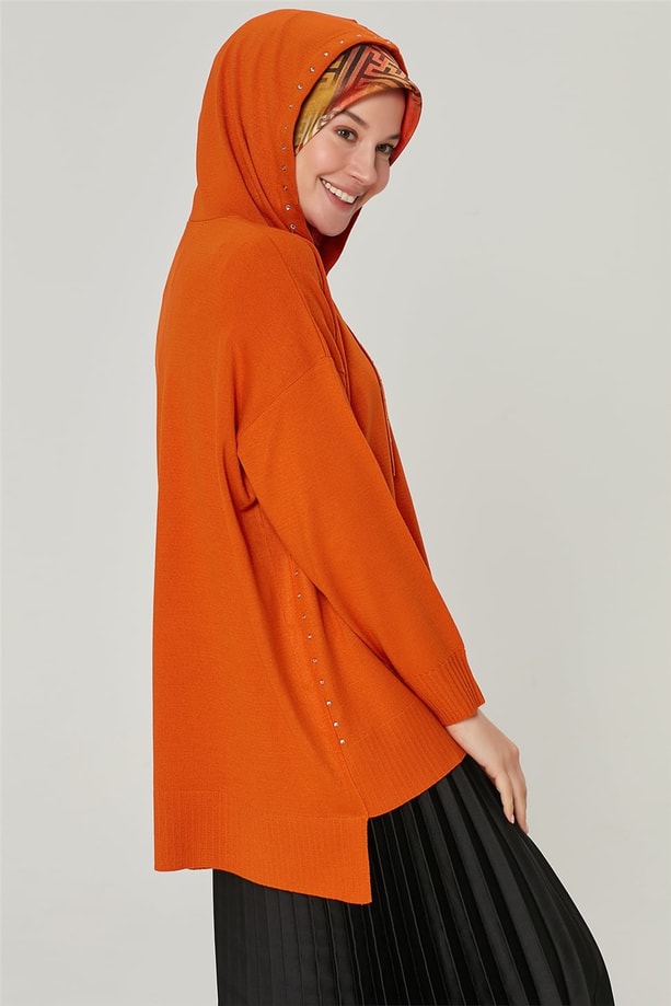 Armine Triko Tunik 20Ka2011 Yanık Oranj