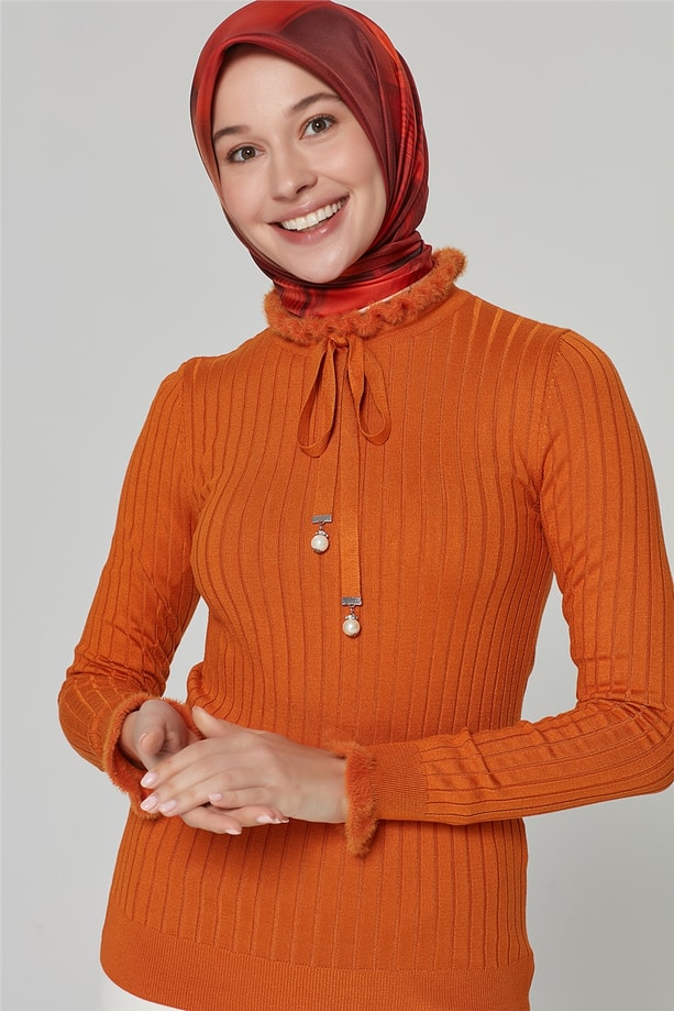 Armine Bluz 20KA2033 Yanık Oranj