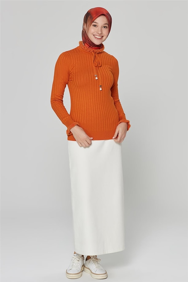 Armine Bluz 20KA2033 Yanık Oranj