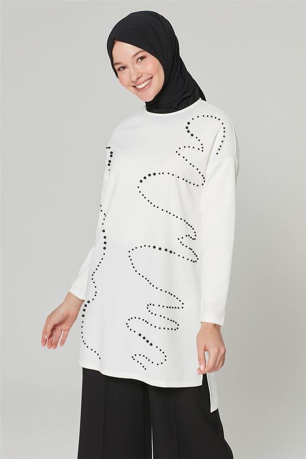 Armine Bluz 20Ka3916 Beyaz
