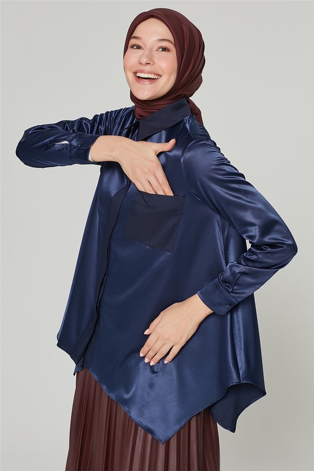 Armine Gömlek 20Ka3925 İndigo