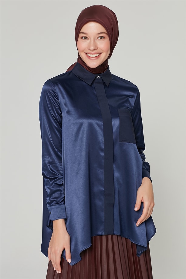 Armine Gömlek 20Ka3925 İndigo