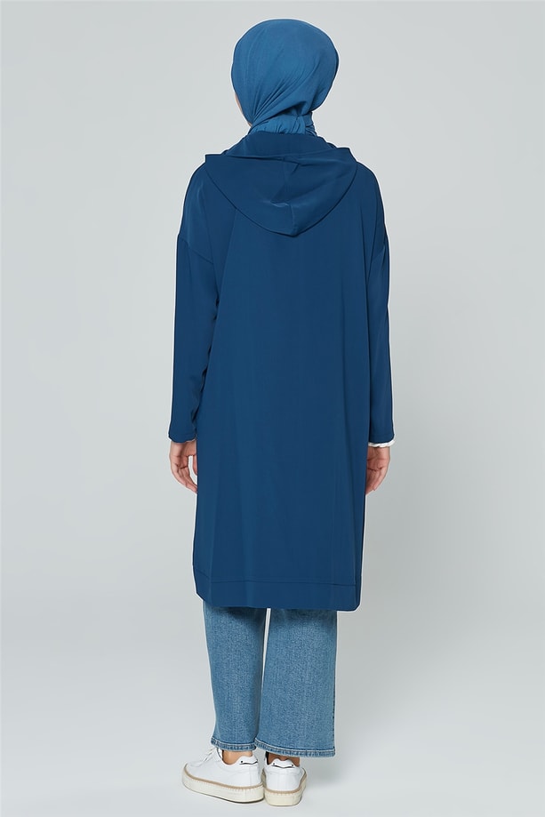 Armine Fermuarlı Tunik 20Ka4314 İndigo