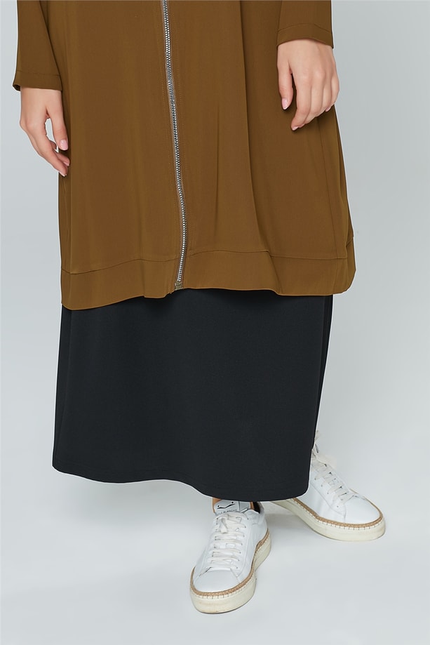 Armine Fermuarlı Tunik 20Ka4314 Yağ Yeşili