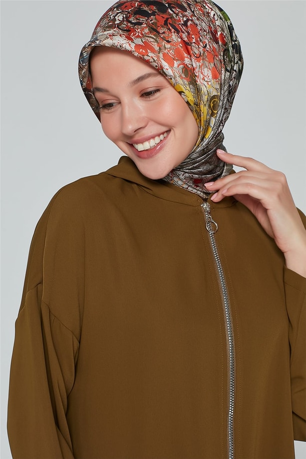 Armine Fermuarlı Tunik 20Ka4314 Yağ Yeşili