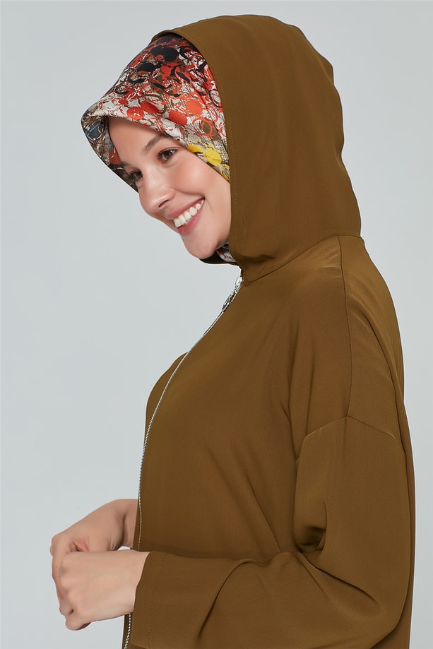 Armine Fermuarlı Tunik 20Ka4314 Yağ Yeşili