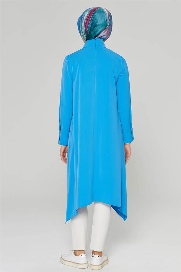 Armine Fiyonk Bağlamalı Tunik 20Ka4318 Mavi