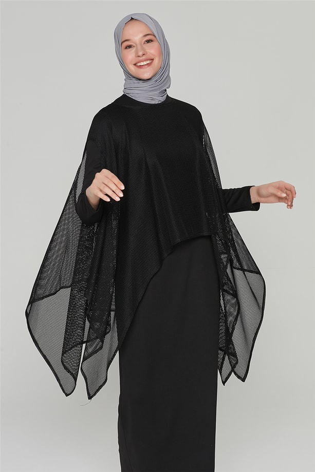 Armine Üstü Fileli Takım 20Ka6214 Siyah
