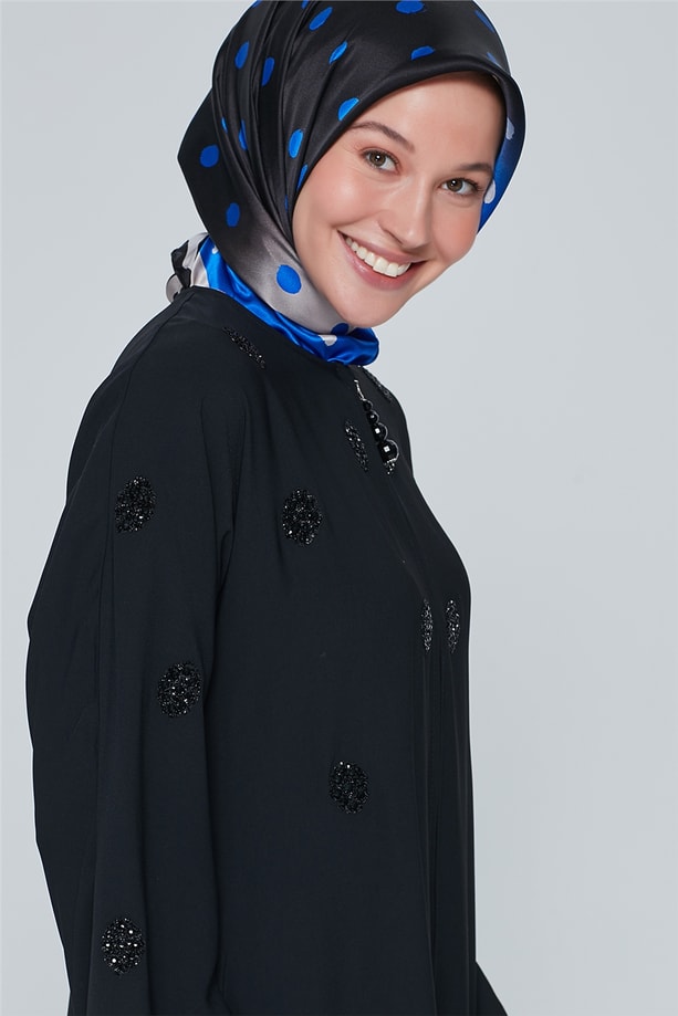 Armine Boncuklu Ferace 20Ka8300 Siyah