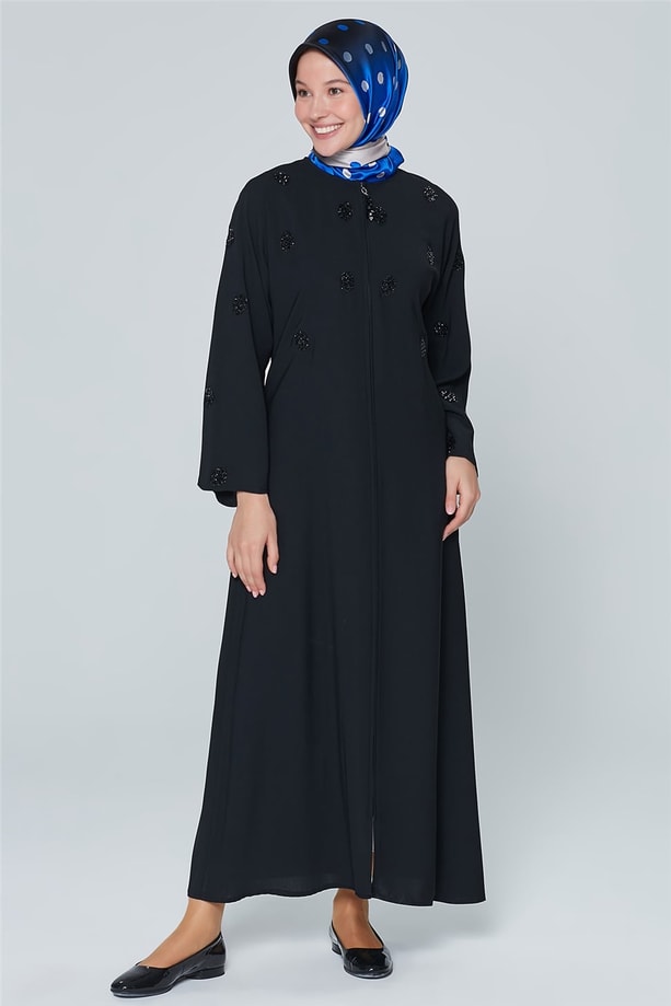 Armine Boncuklu Ferace 20Ka8300 Siyah