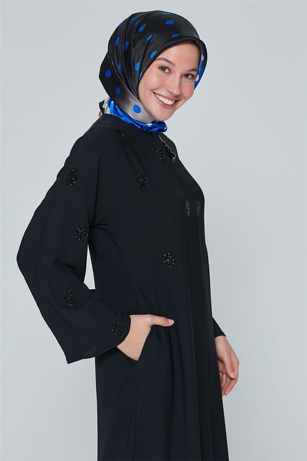 Armine Boncuklu Ferace 20Ka8300 Siyah