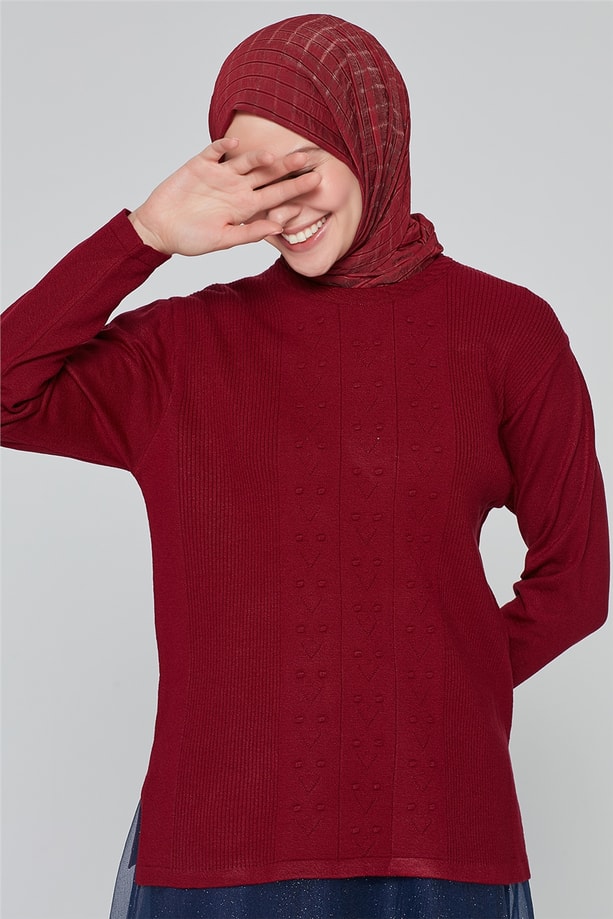 Armine Triko Kazak 20Ka9001 Bordo