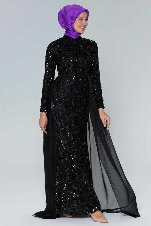 Armine Pullu Abiye 20Ya1514 Siyah