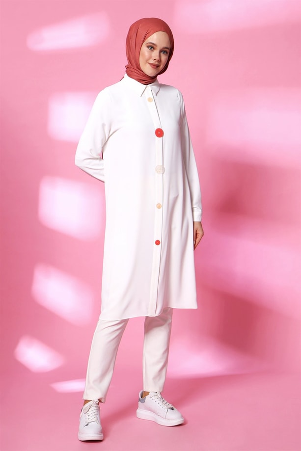 Armine Tunik 20Ya4208 Ekru