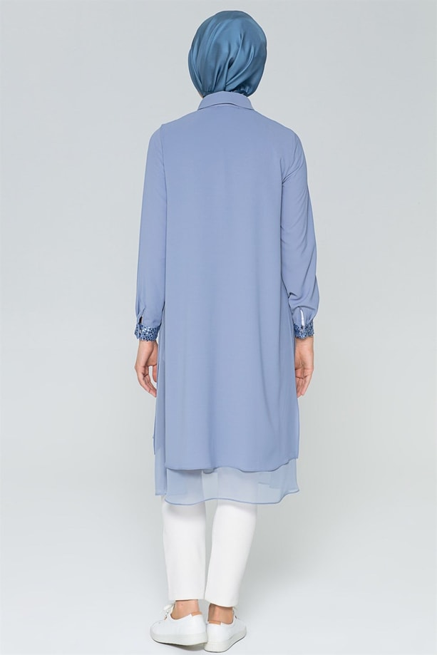 Armine Tunik 20Ya4245 Gri Mavi