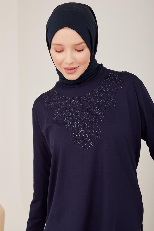 Armine Önü İşlemeli Anne Penye 20Ya9016 Lacivert