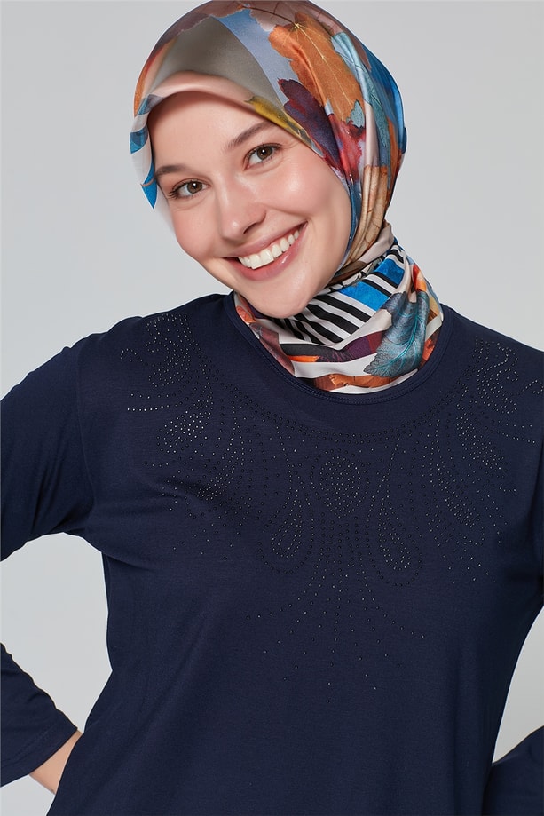 Armine Önü İşlemeli Anne Penye 20Ya9024 Lacivert