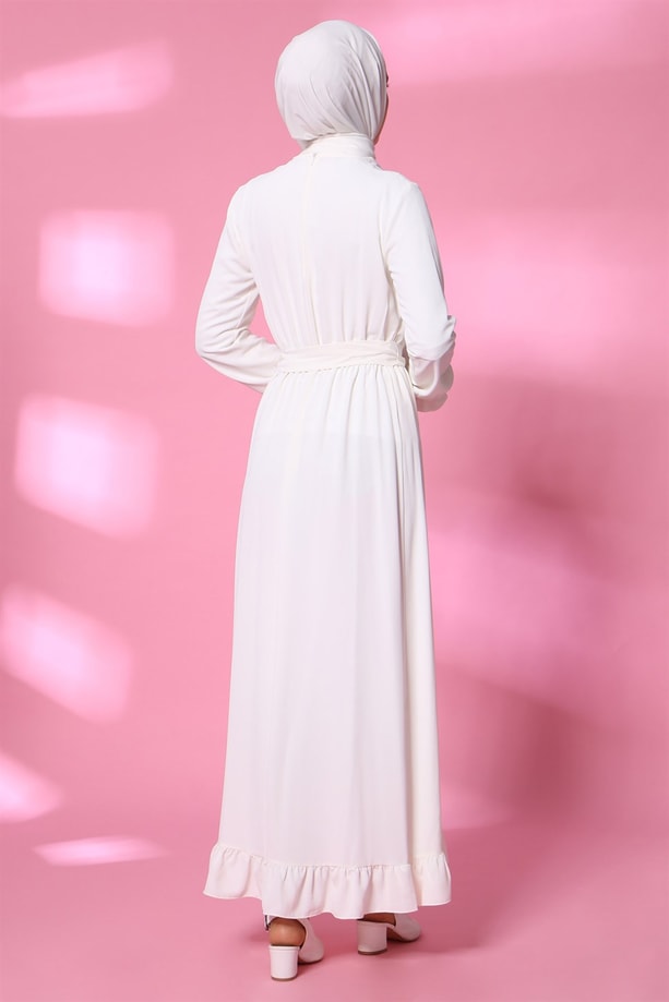 Armine Elbise 20Ya9106 Beyaz
