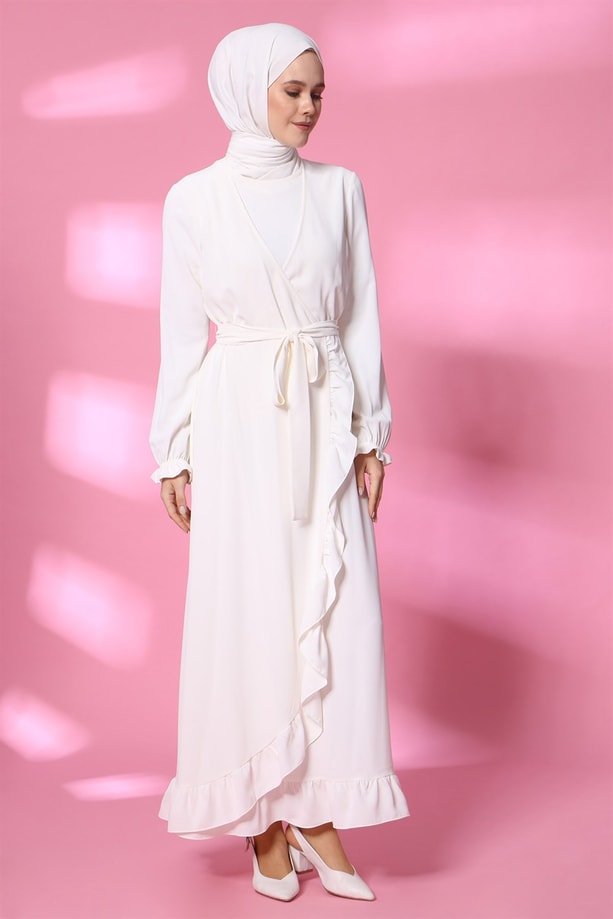Armine Elbise 20Ya9106 Beyaz