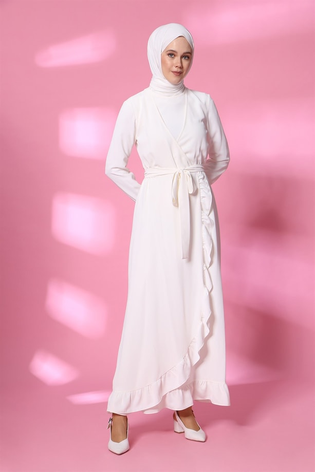 Armine Elbise 20Ya9106 Beyaz