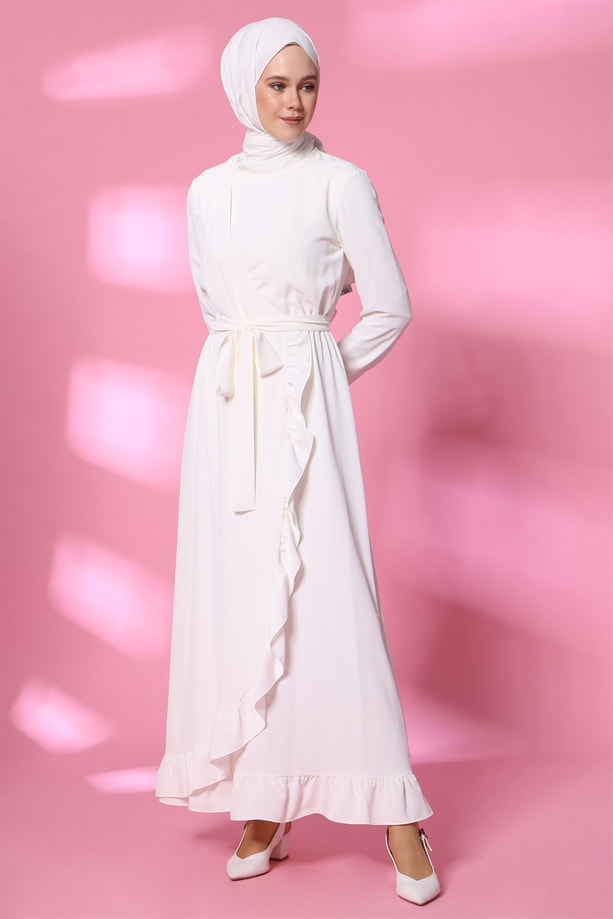 Armine Elbise 20Ya9106 Beyaz