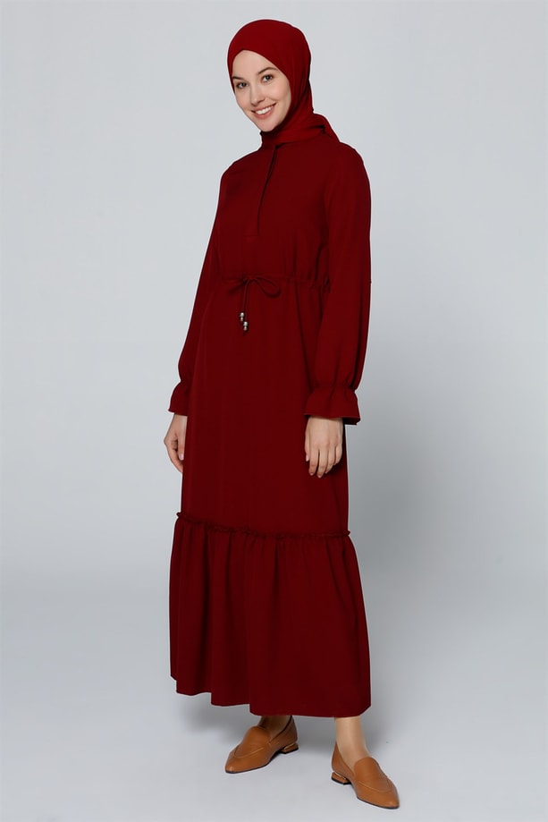 Belli Elbise 20Ya9157 Bordo