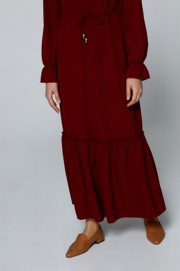 Belli Elbise 20Ya9157 Bordo
