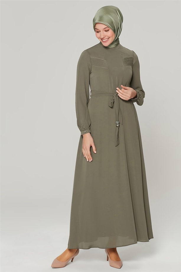 Armine Elbise 20Yra906 Haki