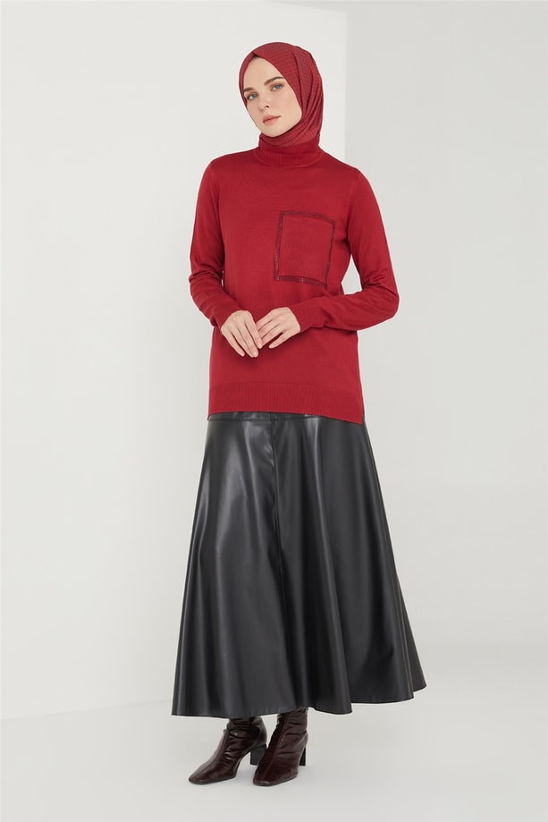Armine Deri Etek 21K1132 Siyah