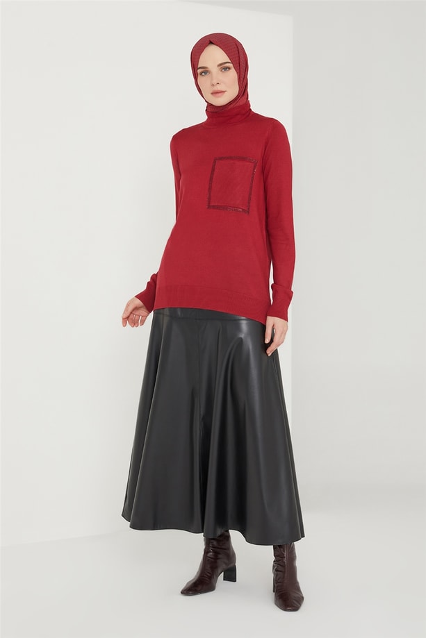 Armine Deri Etek 21K1132 Siyah