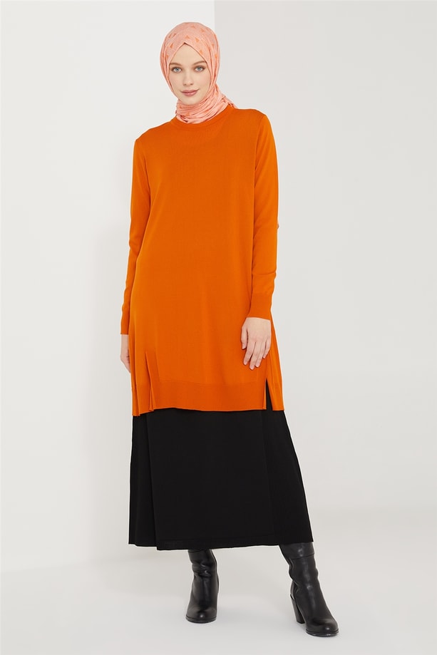 Armine Tunik 21KD2002 Yanık Oranj
