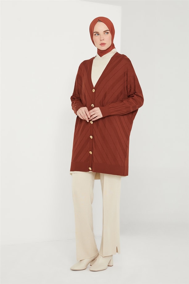 Armine Hırka 21KD2006 Taba