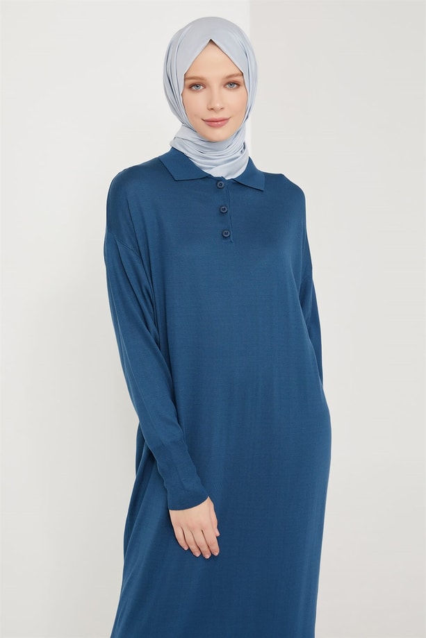 Armine Elbise 21KD2010 İndigo