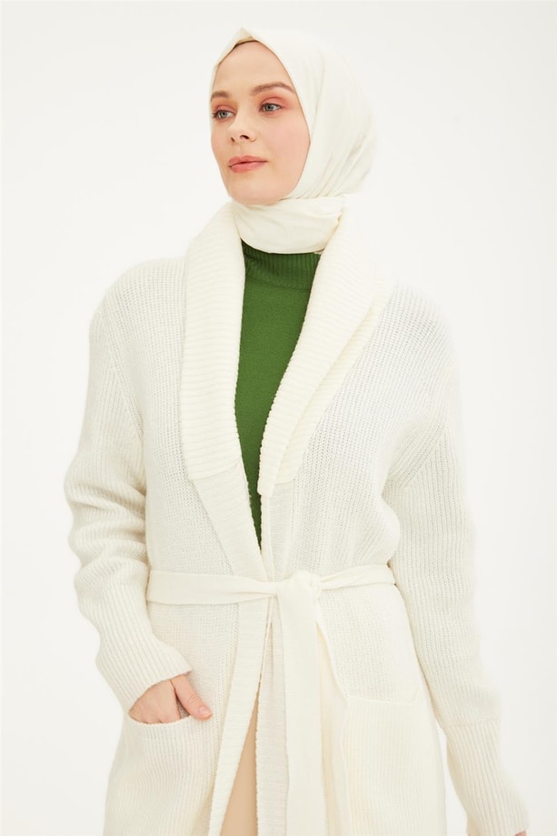 Armine Hırka 21KD2032 Ekru