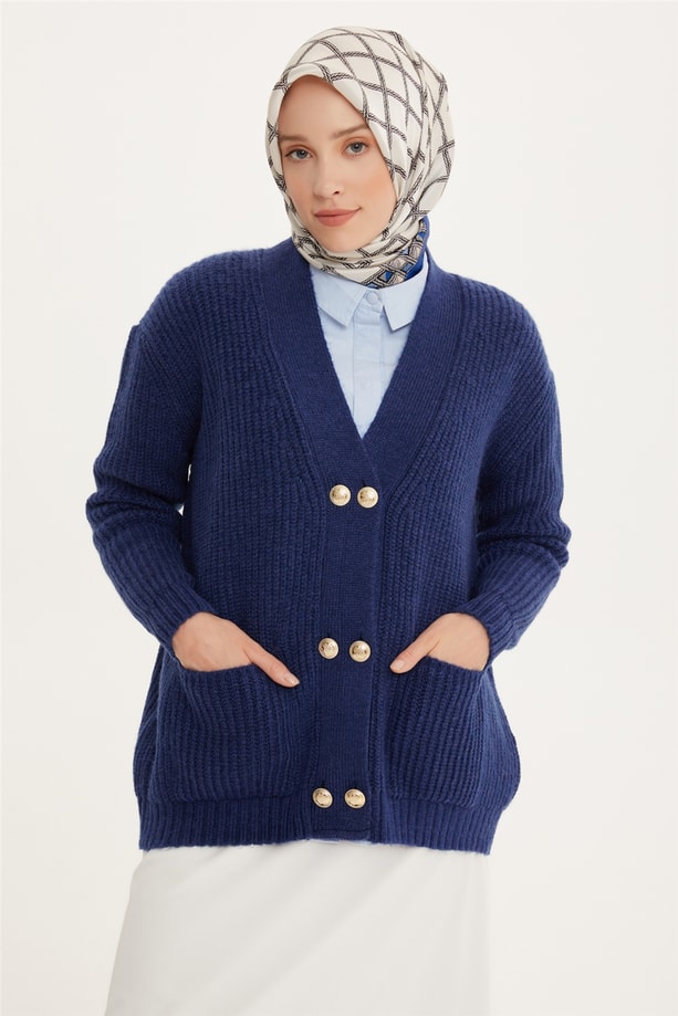 Armine Hırka 21KD2034 İndigo