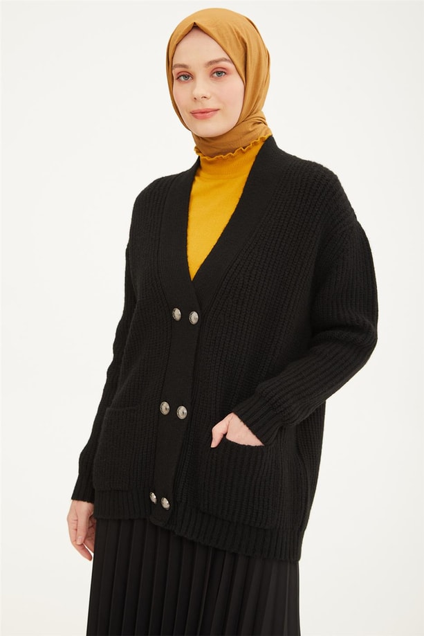 Armine Hırka 21KD2034 Siyah