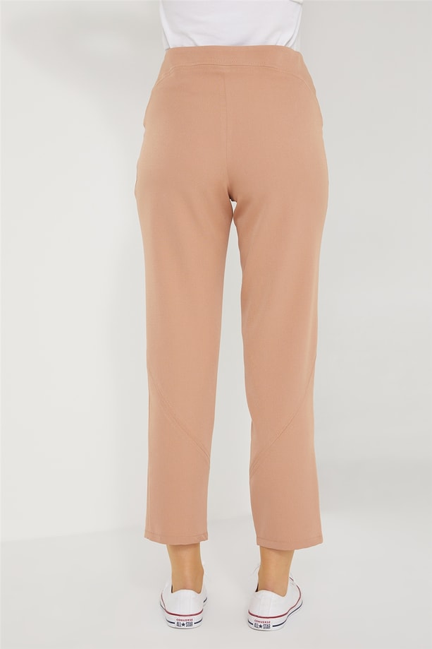 Armine Kup Detaylı Pantolon 21K2104 Bej