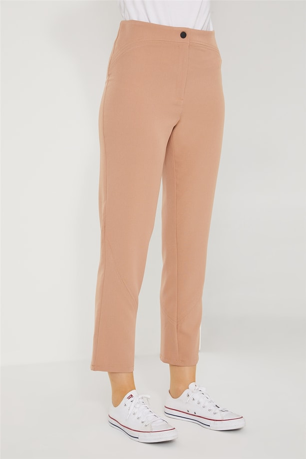 Armine Kup Detaylı Pantolon 21K2104 Bej