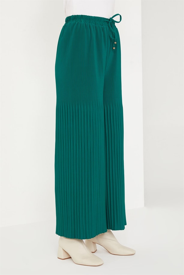 Armine Plise Detaylı Pantolon 21K2111 Yosun