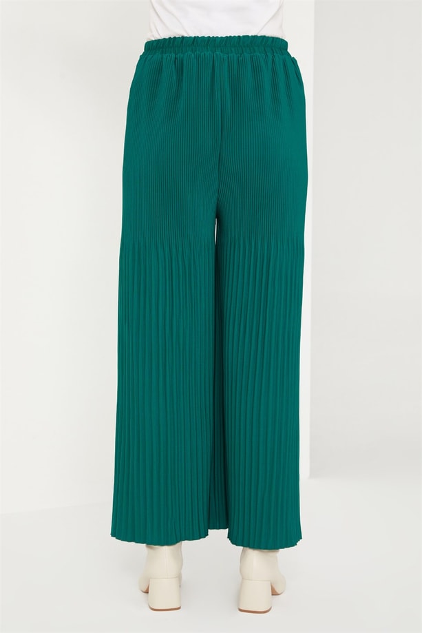 Armine Plise Detaylı Pantolon 21K2111 Yosun