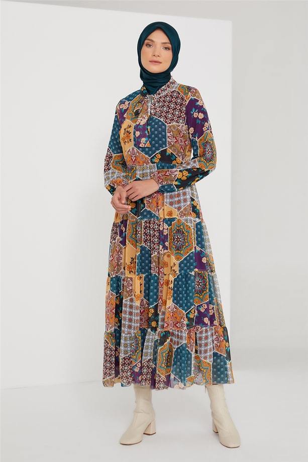 Armine Elbise 21KD2306 Safran