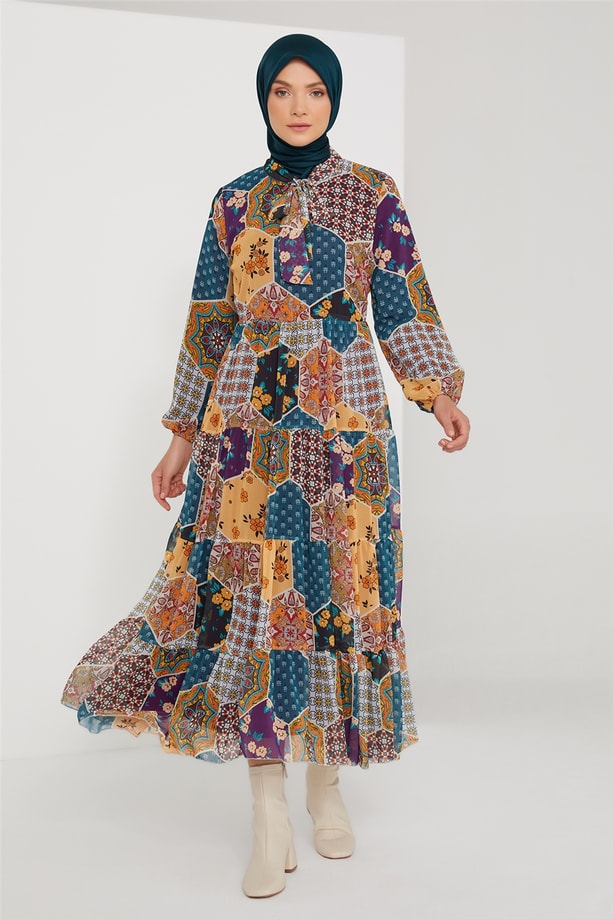 Armine Elbise 21KD2306 Safran