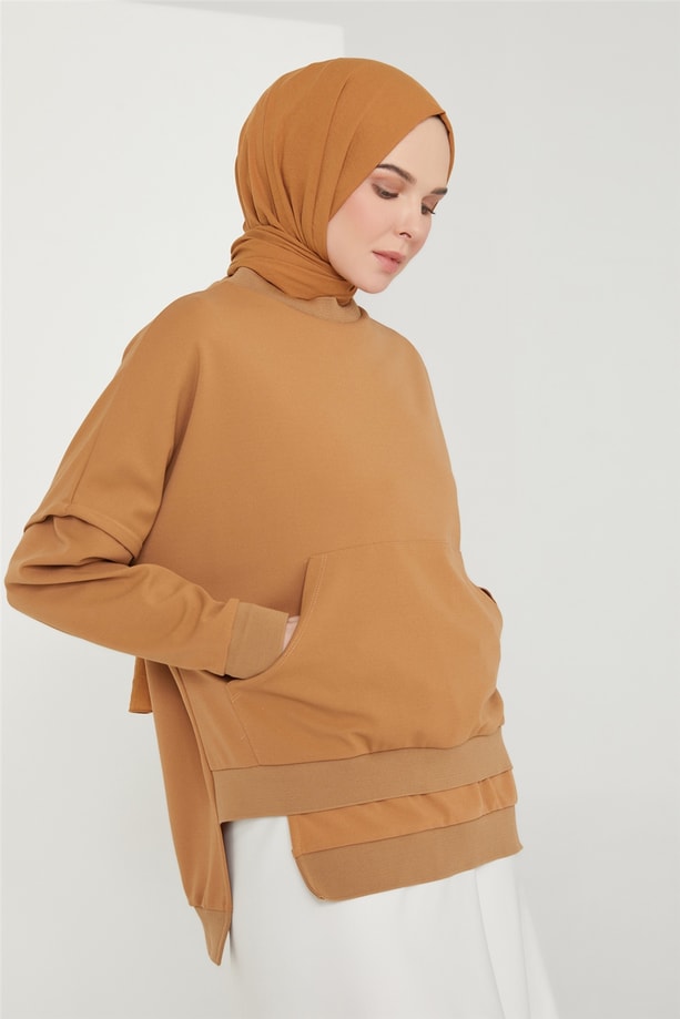 Armine Trikolu Basic Bluz 21K3008 Bej