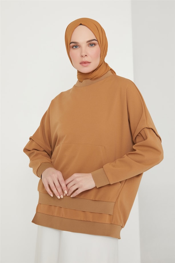 Armine Trikolu Basic Bluz 21K3008 Bej
