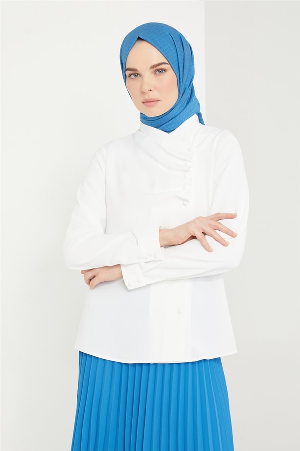 Armine Gömlek 21K3021 Ekru