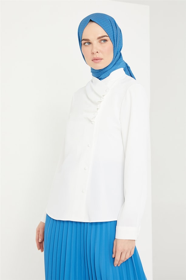 Armine Gömlek 21K3021 Ekru