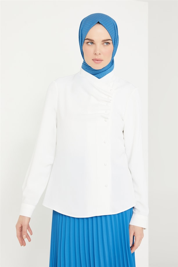 Armine Gömlek 21K3021 Ekru